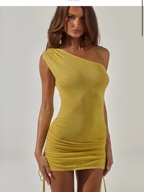 KELSA ONE SHOULDER MINI DRESS - MANGO